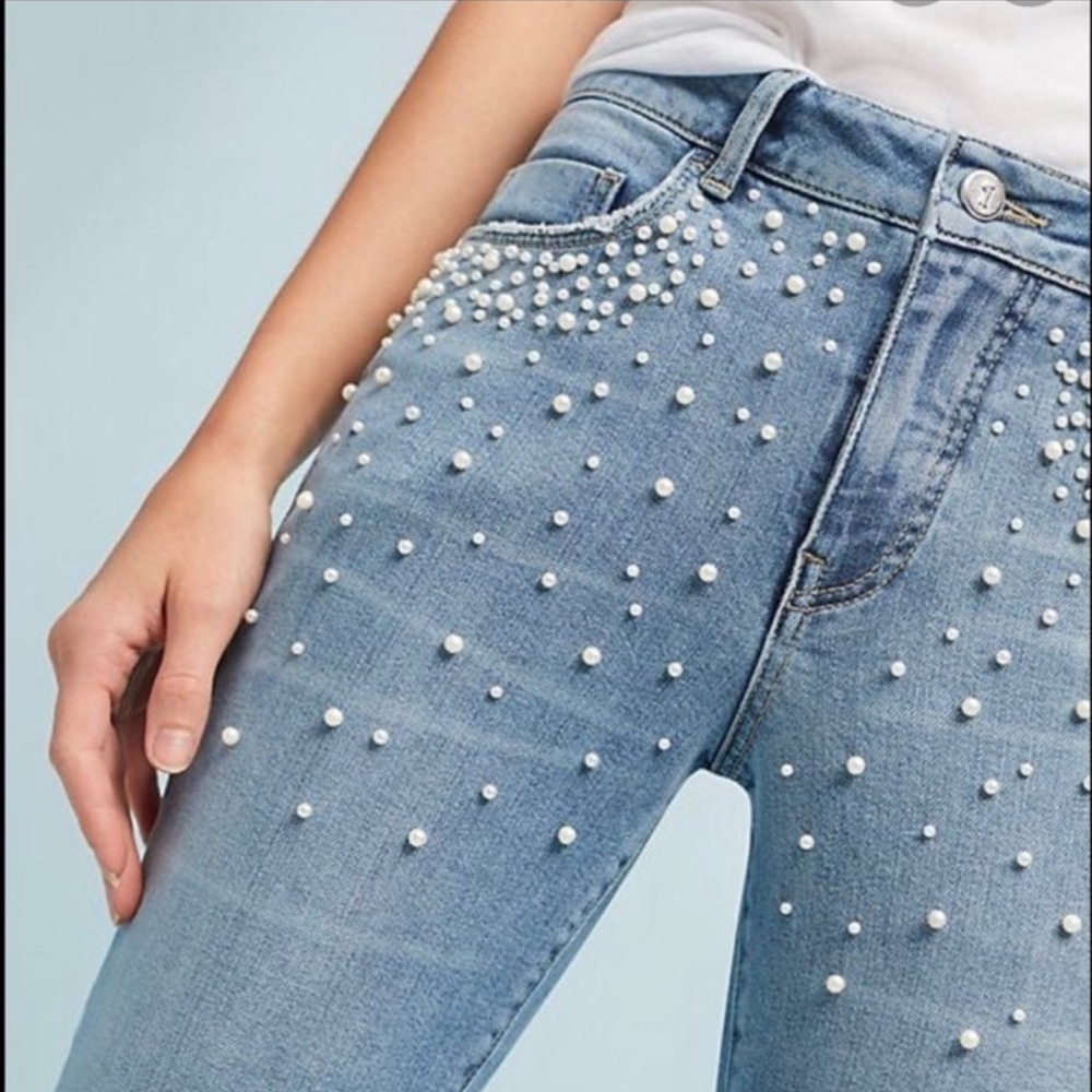 Anthropologie Pilcro Pearl Script Jeans